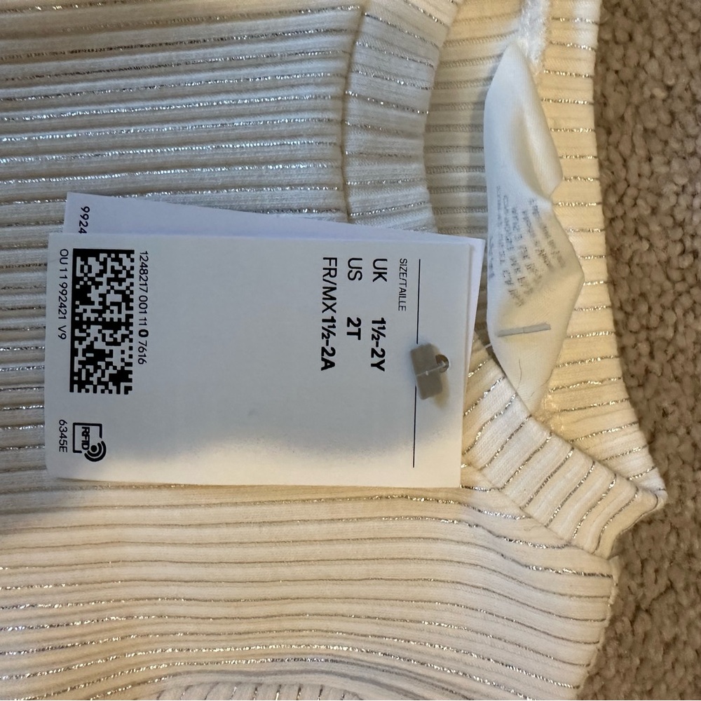 H&M Cream Ribbed Kids Top - Picture 2 of 2
